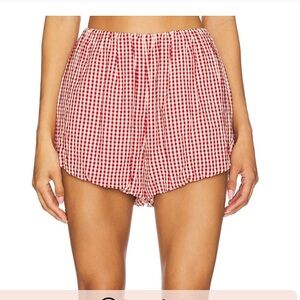 Posse Red Gingham Shorts